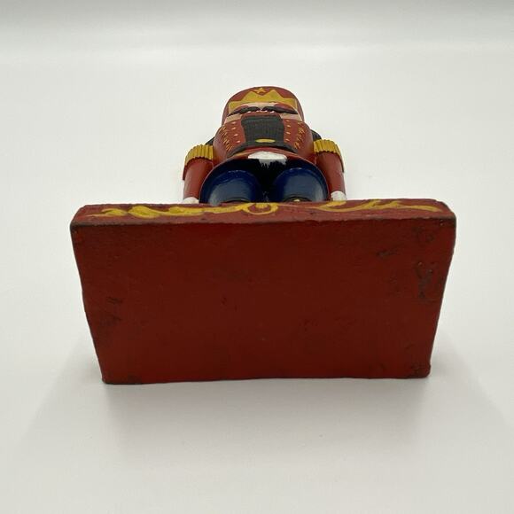 Midwest Of Cannon Falls Cast Iron Nutcracker Soldier Christmas Doorstop 11" Vtg - Picture 10 of 13